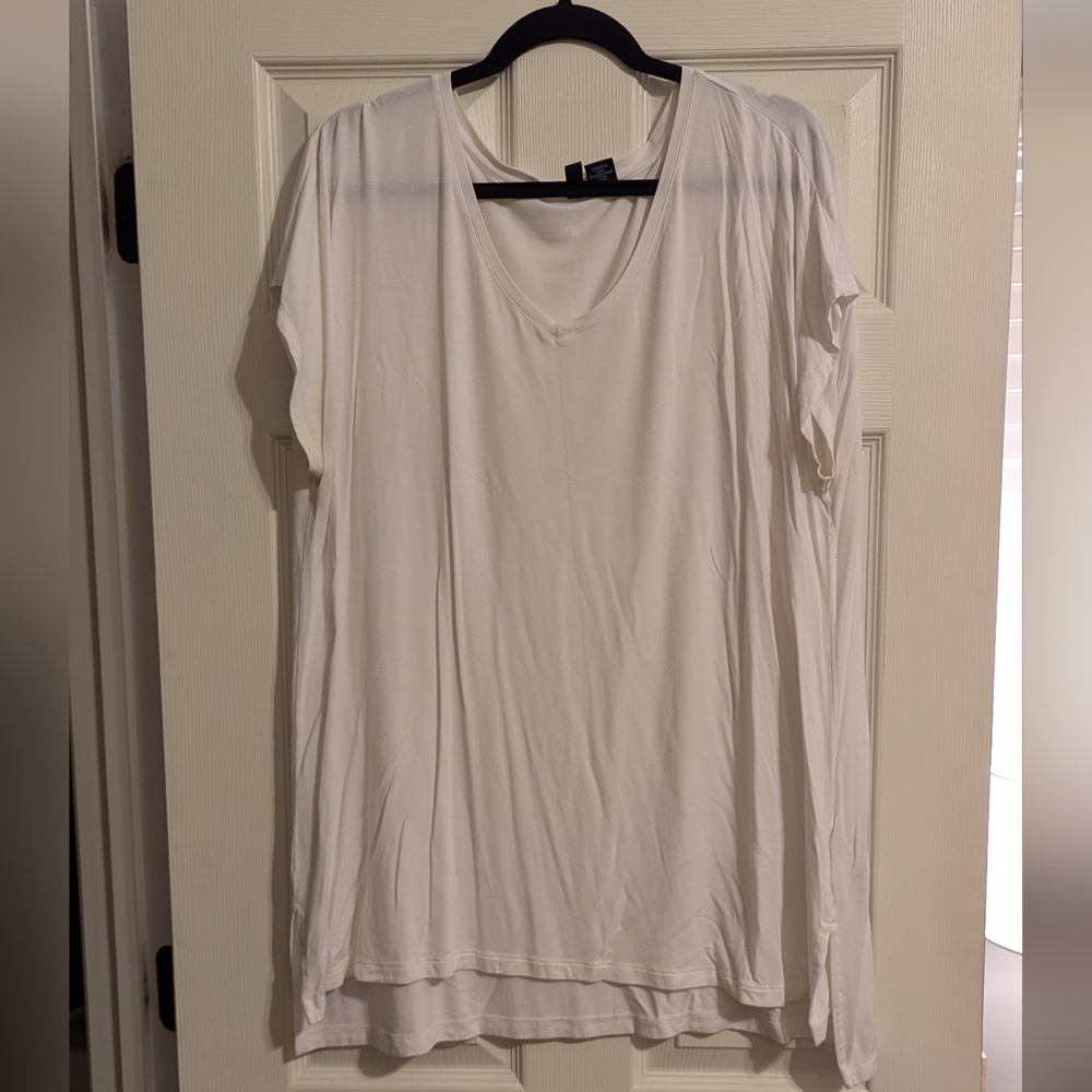 Cynthia Rowley White Tunic Tee